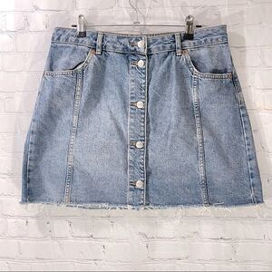 Topshop Moto | Denim Button Down Skirt